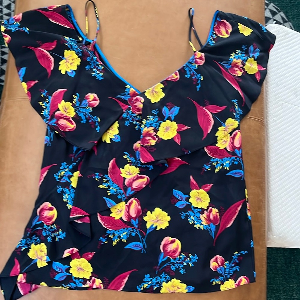 DVF floral blouse size small